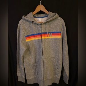 Men's Hurley Zip-Front Hoodie, Grey